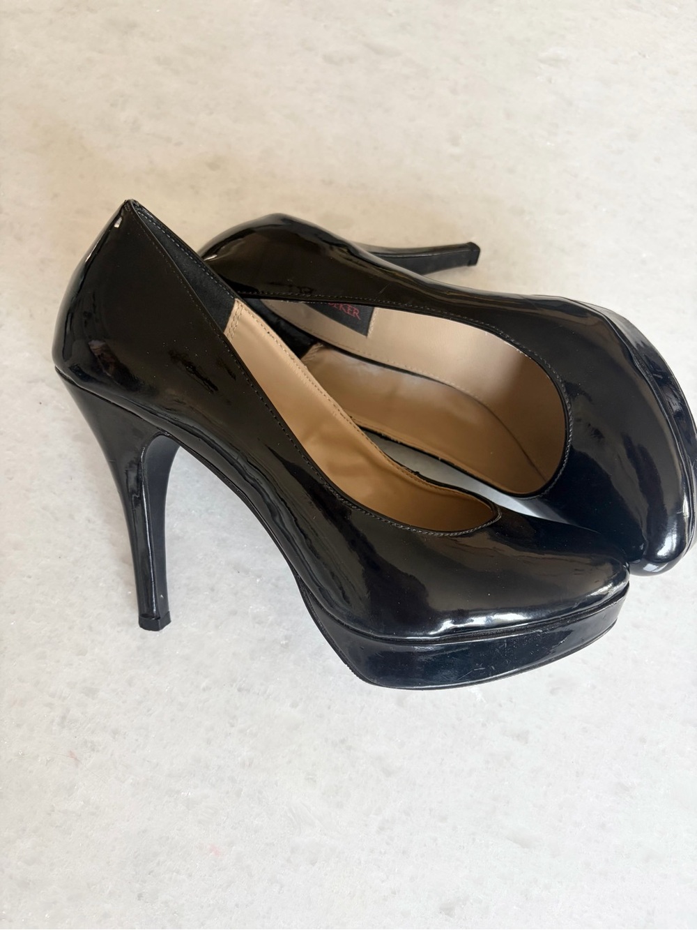 Patent Black Platform Stiletto Heels